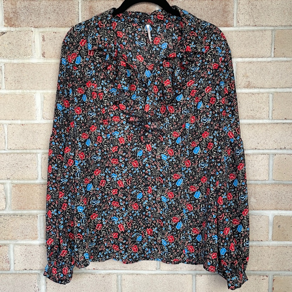 FP Ruffle Collar Button-Down Blouse